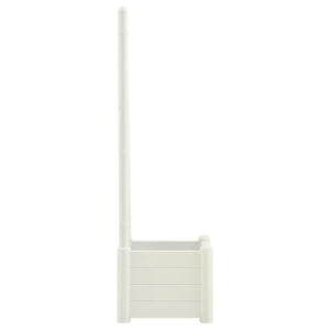 vidaXL Planter with Trellis 43x43x142 cm PP White