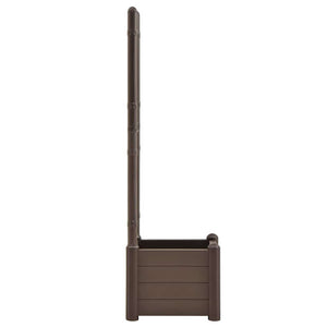 vidaXL Planter with Trellis 43x43x142 cm PP Mocca