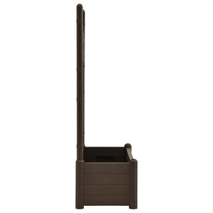 vidaXL Planter with Trellis 100x43x142 cm PP Moka