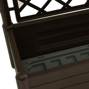vidaXL Planter with Trellis 100x43x142 cm PP Moka