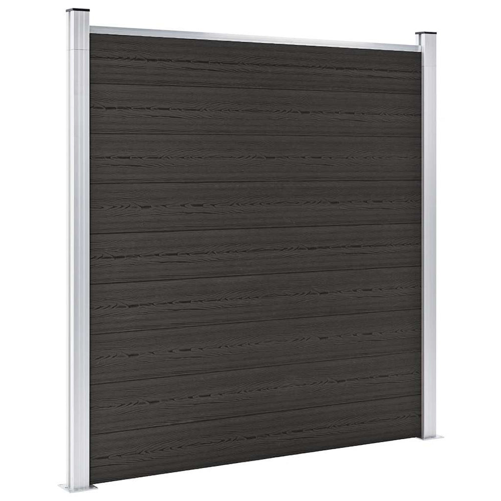 vidaXL WPC Fence Panel 180x186 cm Black