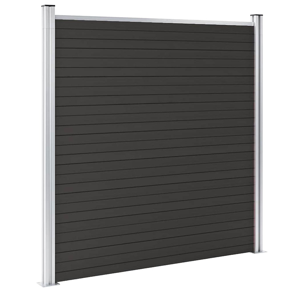 vidaXL WPC Fence Panel 180x186 cm Black