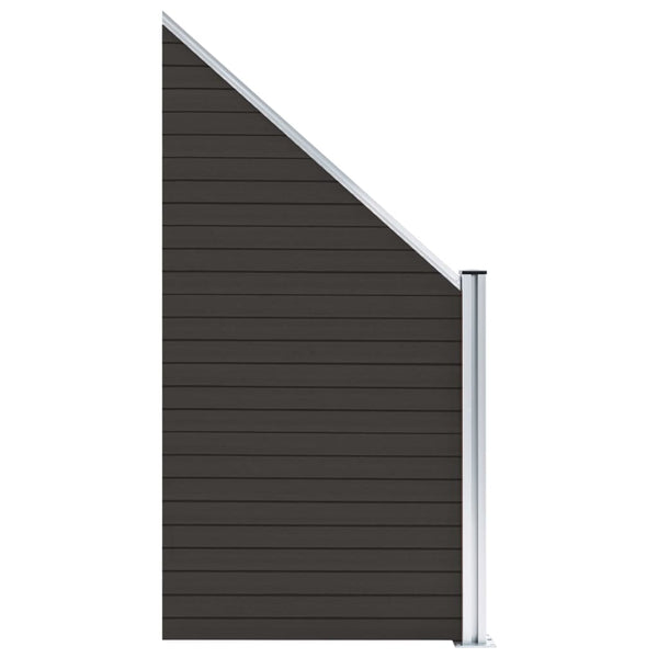 vidaXL WPC Fence Panel 95x(105-180) cm Black