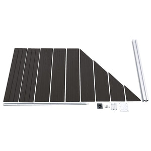 vidaXL WPC Fence Panel 95x(105-180) cm Black