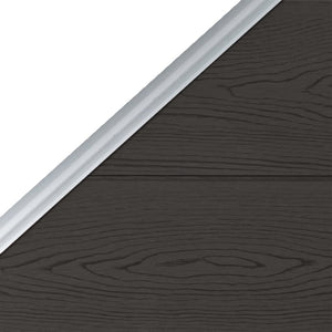 vidaXL WPC Fence Panel 95x(105-180) cm Black