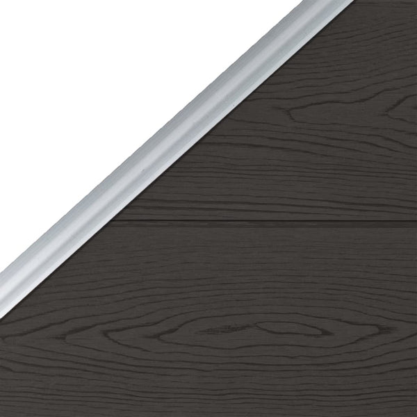 vidaXL WPC Fence Panel 95x(105-180) cm Black