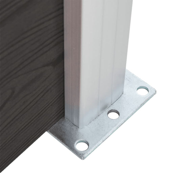 vidaXL WPC Fence Panel 95x(105-180) cm Black