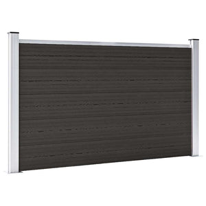 vidaXL WPC Fence Panel 180x105 cm Black