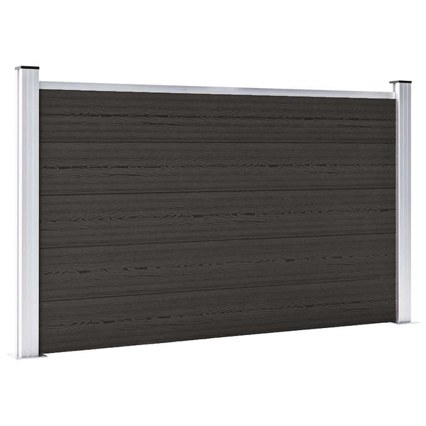 vidaXL WPC Fence Panel 180x105 cm Black