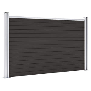 vidaXL WPC Fence Panel 180x105 cm Black