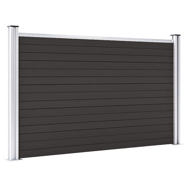 vidaXL WPC Fence Panel 180x105 cm Black