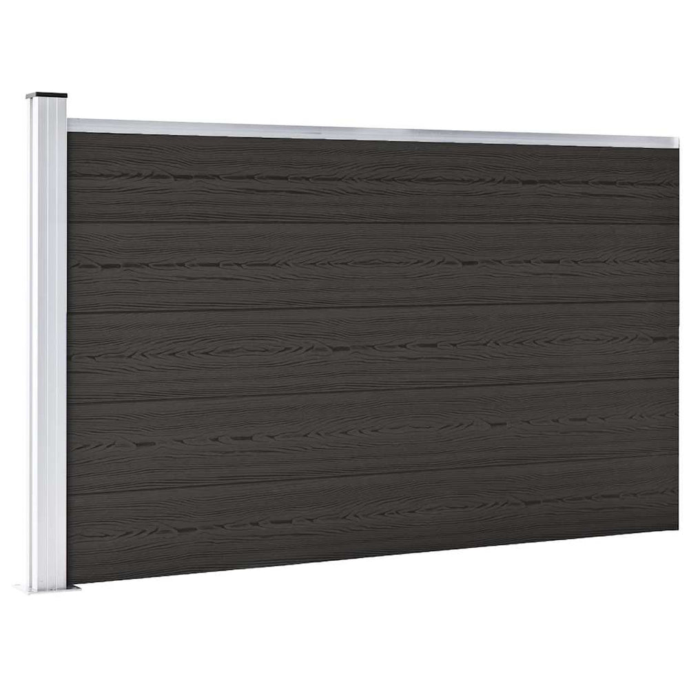 vidaXL WPC Fence Panel 175x105 cm Black