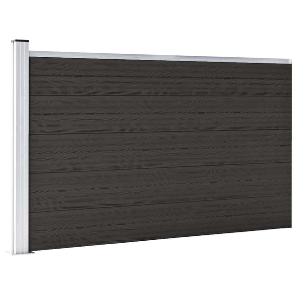 vidaXL WPC Fence Panel 175x105 cm Black