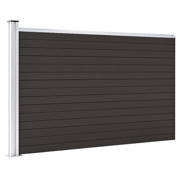 vidaXL WPC Fence Panel 175x105 cm Black