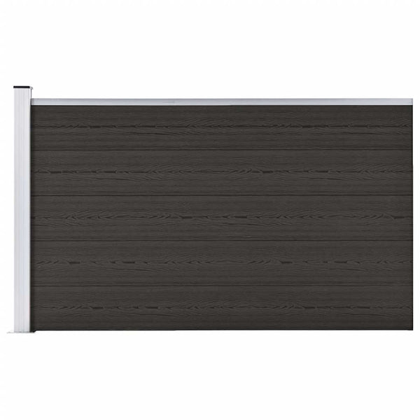 vidaXL WPC Fence Panel 175x105 cm Black
