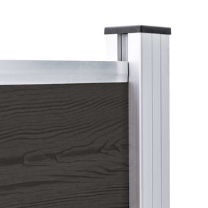 vidaXL WPC Fence Panel 175x105 cm Black