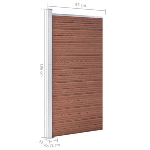 vidaXL WPC Fence Panel 95x186 cm Brown