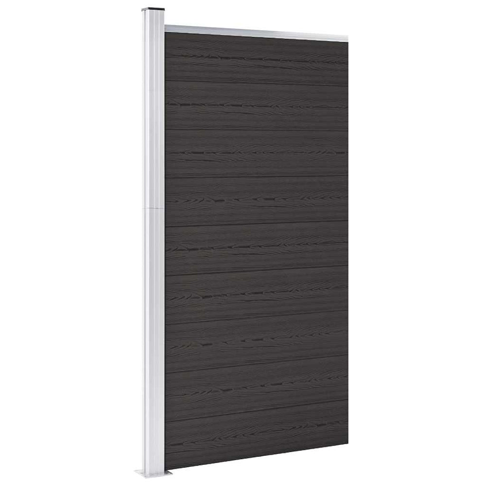 vidaXL WPC Fence Panel 95x186 cm Black