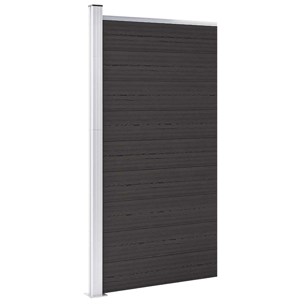 vidaXL WPC Fence Panel 95x186 cm Black