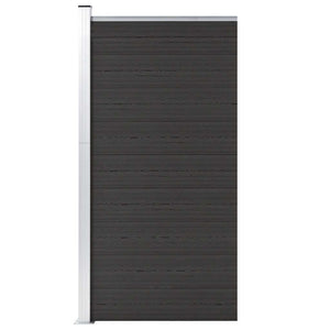 vidaXL WPC Fence Panel 95x186 cm Black