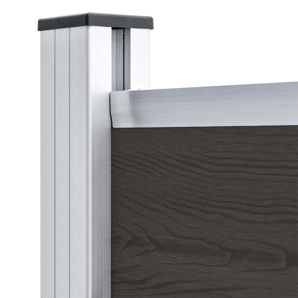vidaXL WPC Fence Panel 95x186 cm Black