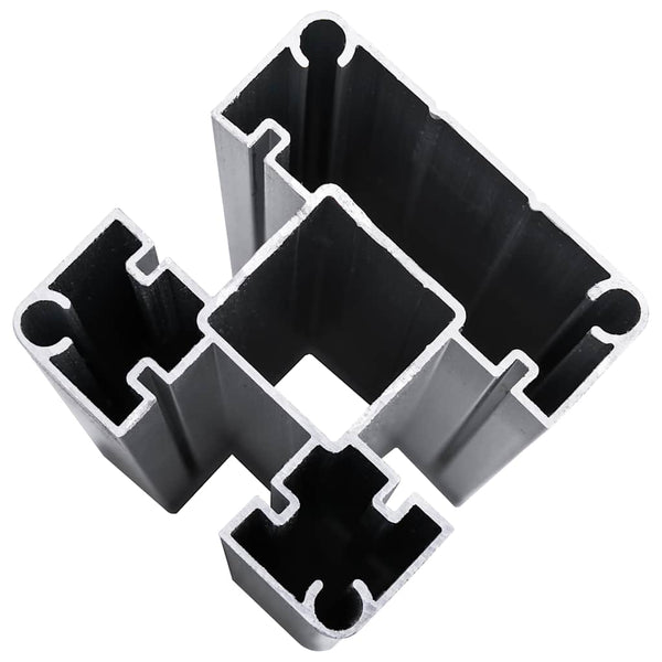 vidaXL WPC Fence Panel 95x186 cm Black