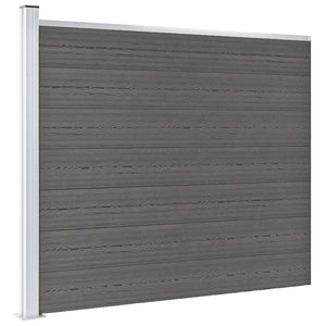 vidaXL WPC Fence Panel 175x146 cm Grey