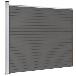 vidaXL WPC Fence Panel 175x146 cm Grey