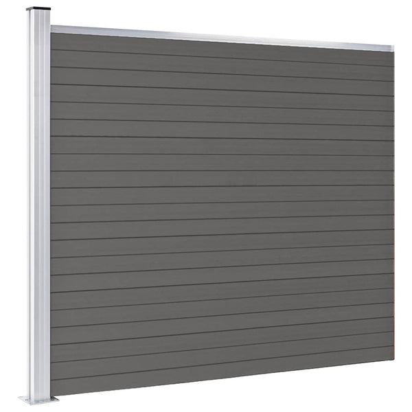 vidaXL WPC Fence Panel 175x146 cm Grey