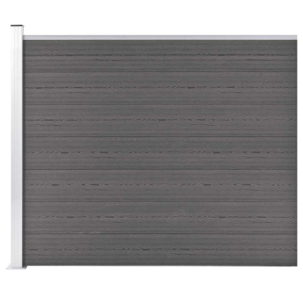 vidaXL WPC Fence Panel 175x146 cm Grey