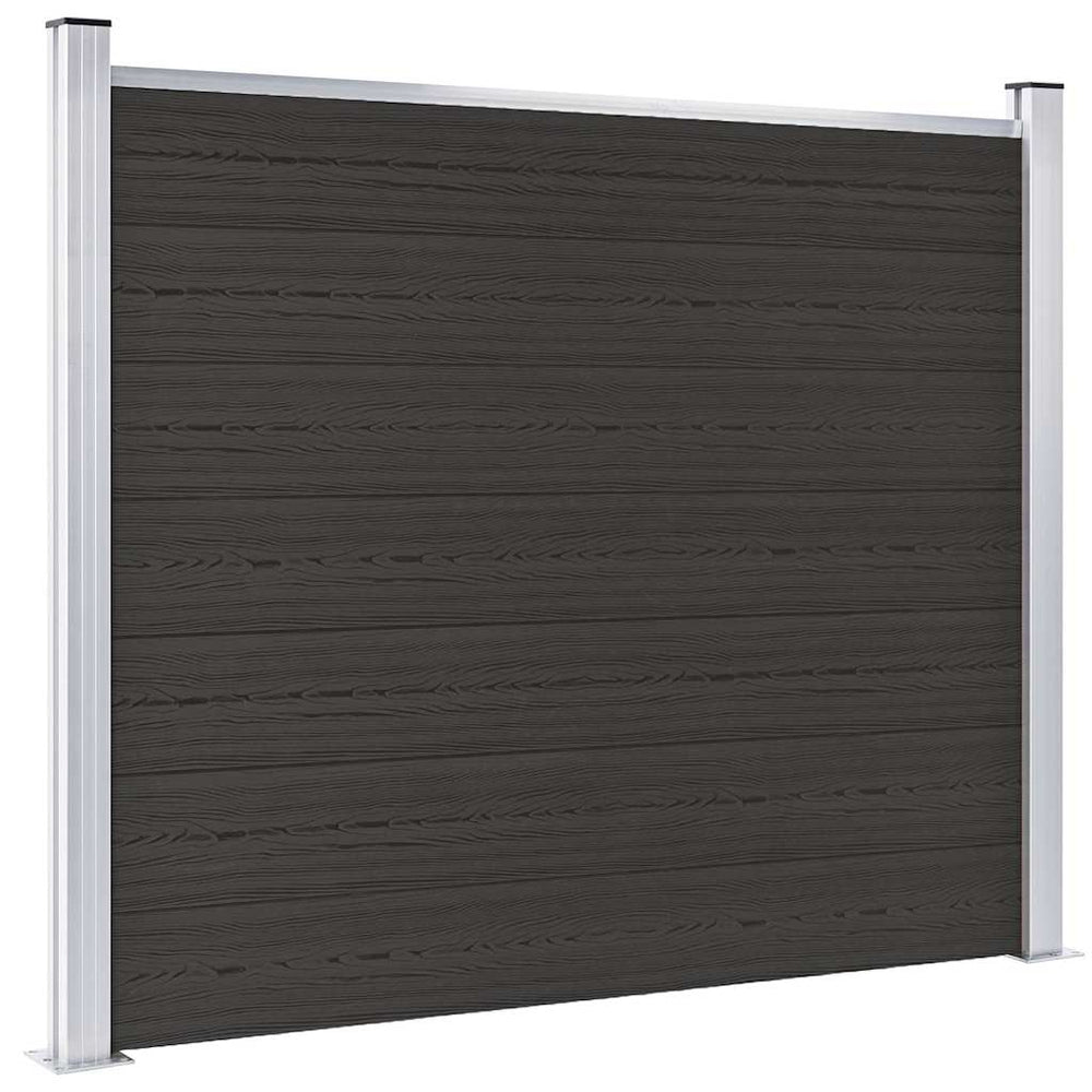 vidaXL WPC Fence Panel 180x146 cm Black