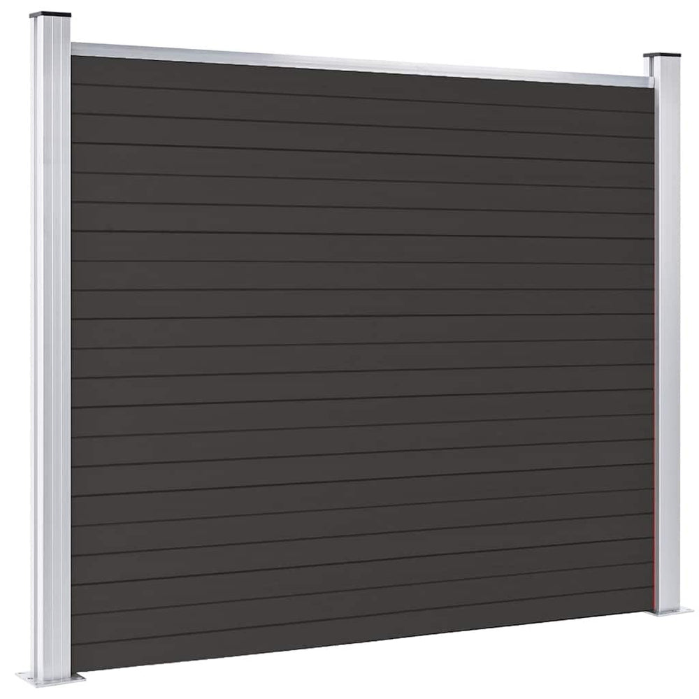 vidaXL WPC Fence Panel 180x146 cm Black