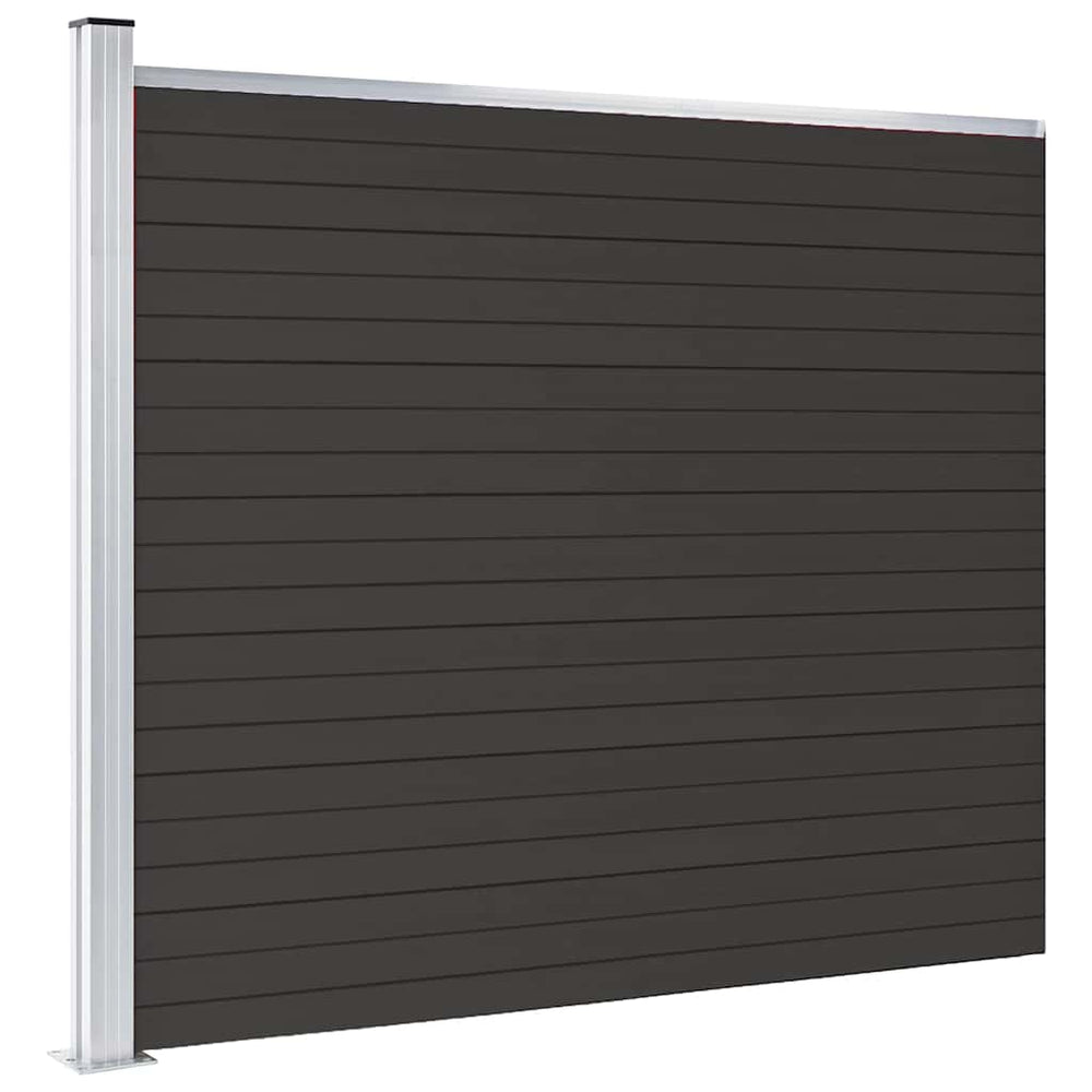 vidaXL WPC Fence Panel 175x146 cm Black