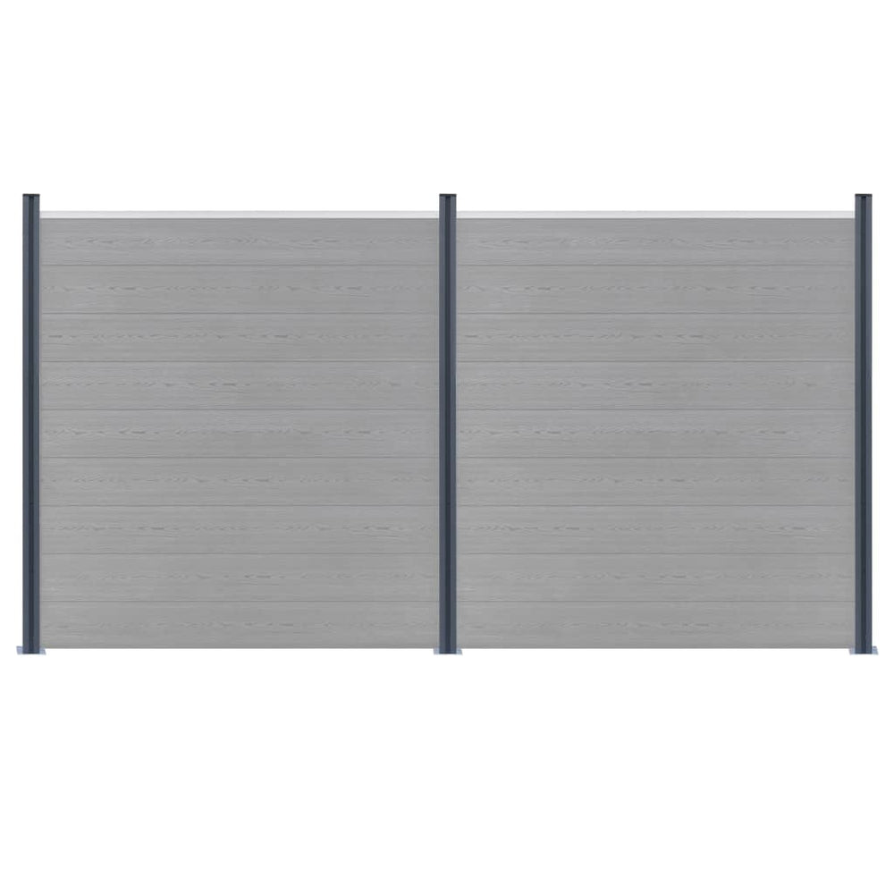vidaXL Fence Posts 3 pcs Dark Gray 185 cm Aluminum