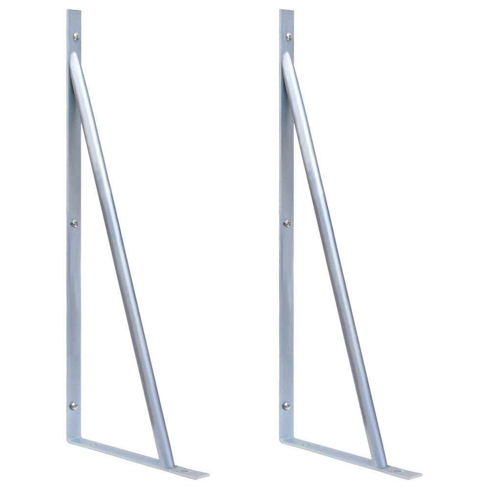 vidaXL Fence Post Anchors 2 pcs. Galvanized Steel