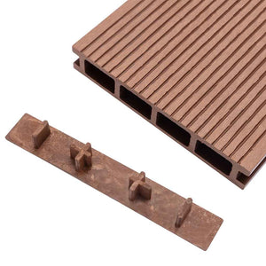 vidaXL End Caps for Decking Boards 10 pcs. Brown Plastic