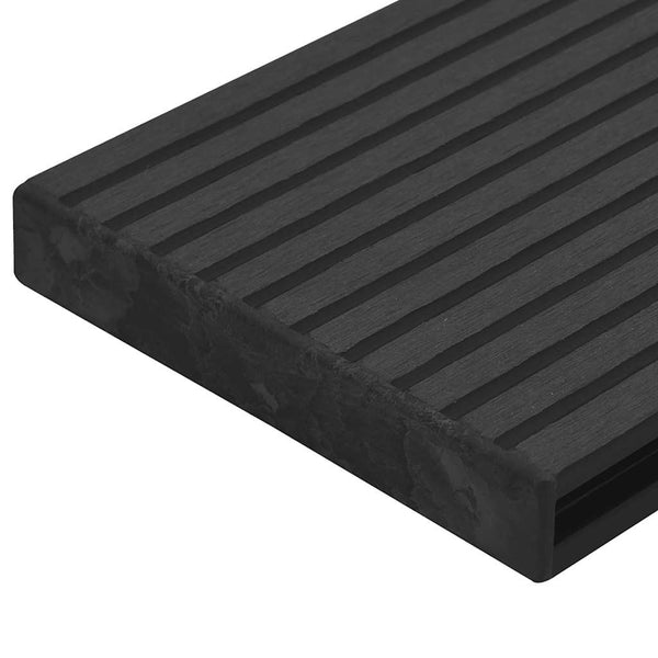 vidaXL End Caps for Decking Boards 10 pcs Black Plastic