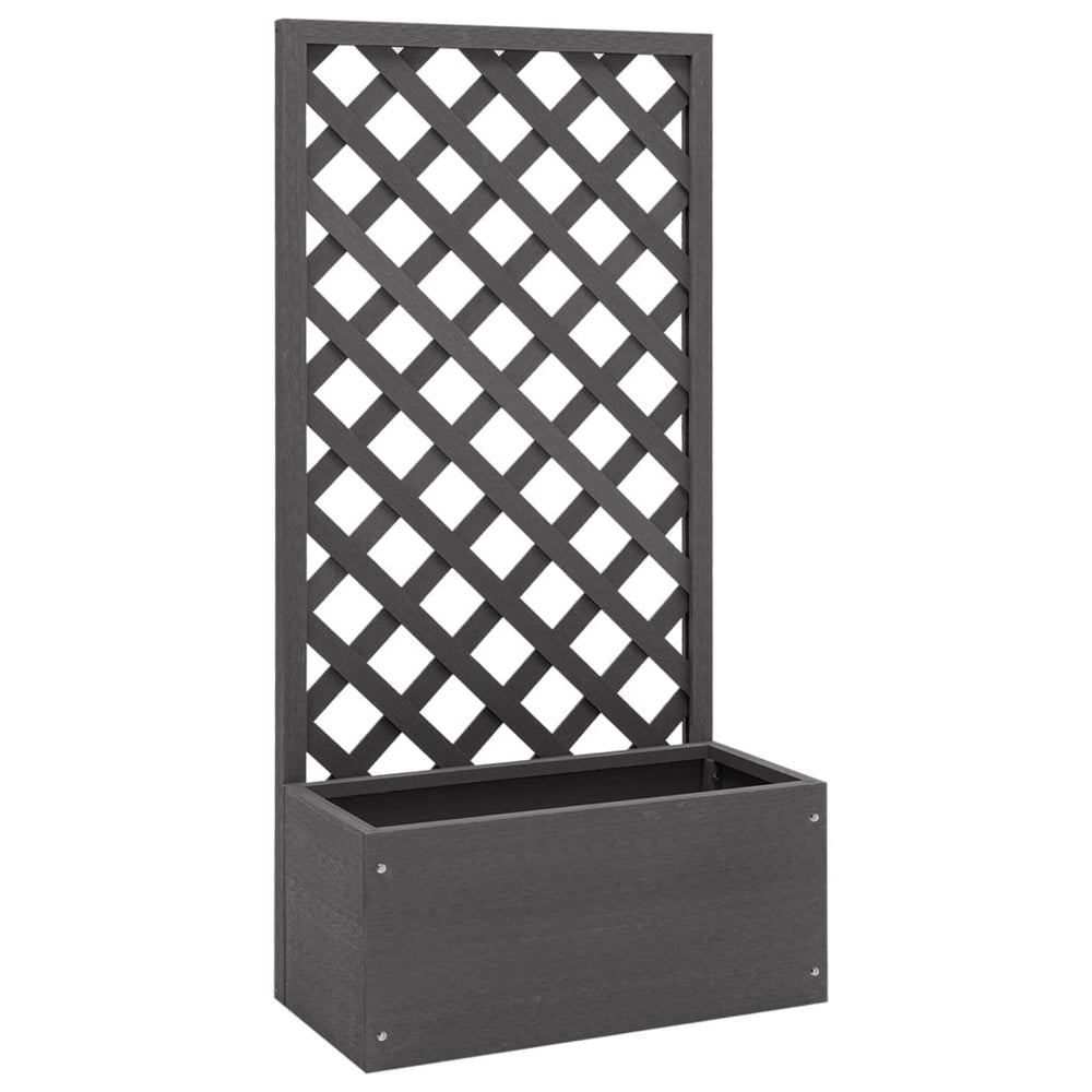 vidaXL Raised Planter with Trellis 65x30x135 cm WPC