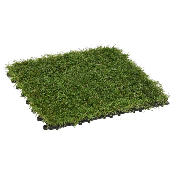 vidaXL Artificial Grass Tiles 11 pcs. Green 30x30 cm