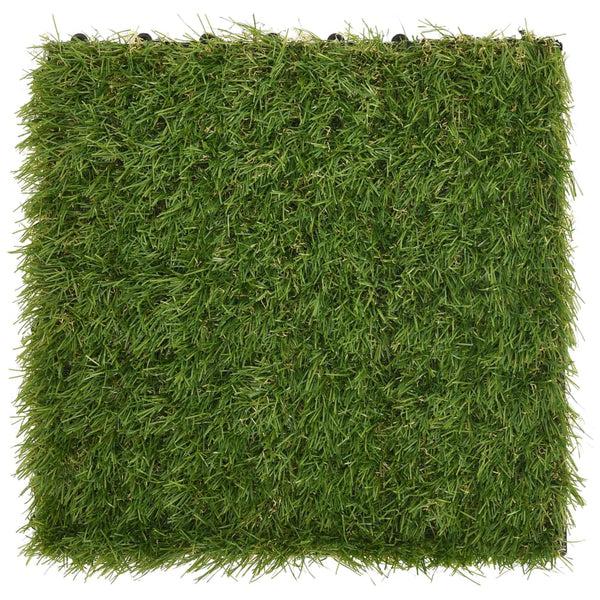 vidaXL Artificial Grass Tiles 11 pcs. Green 30x30 cm