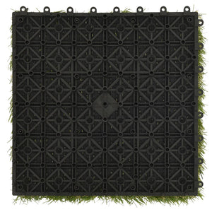 vidaXL Artificial Grass Tiles 11 pcs. Green 30x30 cm