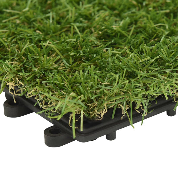 vidaXL Artificial Grass Tiles 11 pcs. Green 30x30 cm