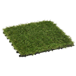 vidaXL Artificial Grass Tiles 22 pcs. Green 30x30 cm