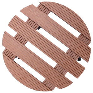 vidaXL Plant Dolly 2 pcs Brown Ø30x7.5 cm WPC