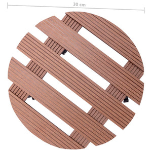 vidaXL Plant Dolly 2 pcs Brown Ø30x7.5 cm WPC