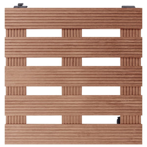vidaXL Plant Trolley 2 pcs Brown 30x30x7.5 cm WPC