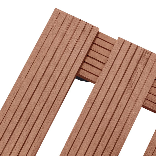vidaXL Plant Trolley 2 pcs Brown 30x30x7.5 cm WPC
