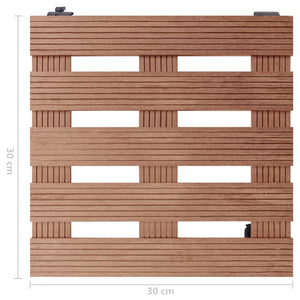 vidaXL Plant Trolley 2 pcs Brown 30x30x7.5 cm WPC