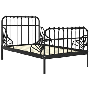 vidaXL Extendable Daybed Black Metal 80x130/200 cm