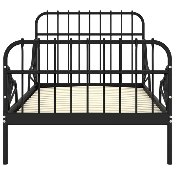 vidaXL Extendable Daybed Black Metal 80x130/200 cm